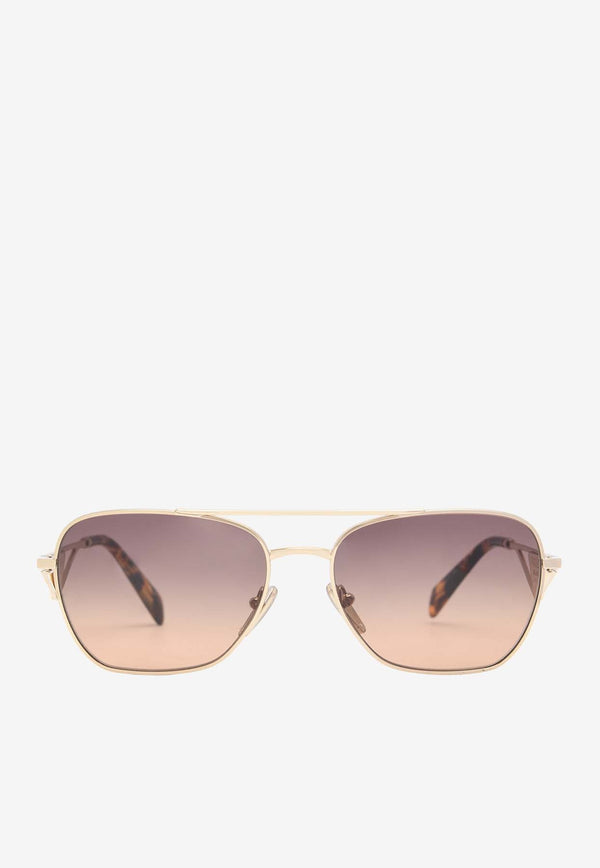 Triangle Logo Aviator Sunglasses