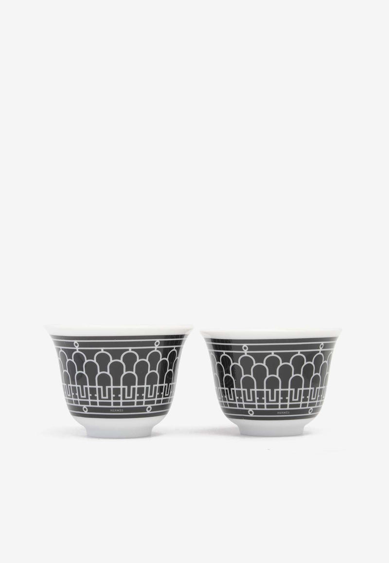 Small H Déco Porcelain Cups - Set of 2