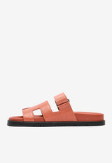 Chypre Sandals in Orange Brulee Shiny Lizard