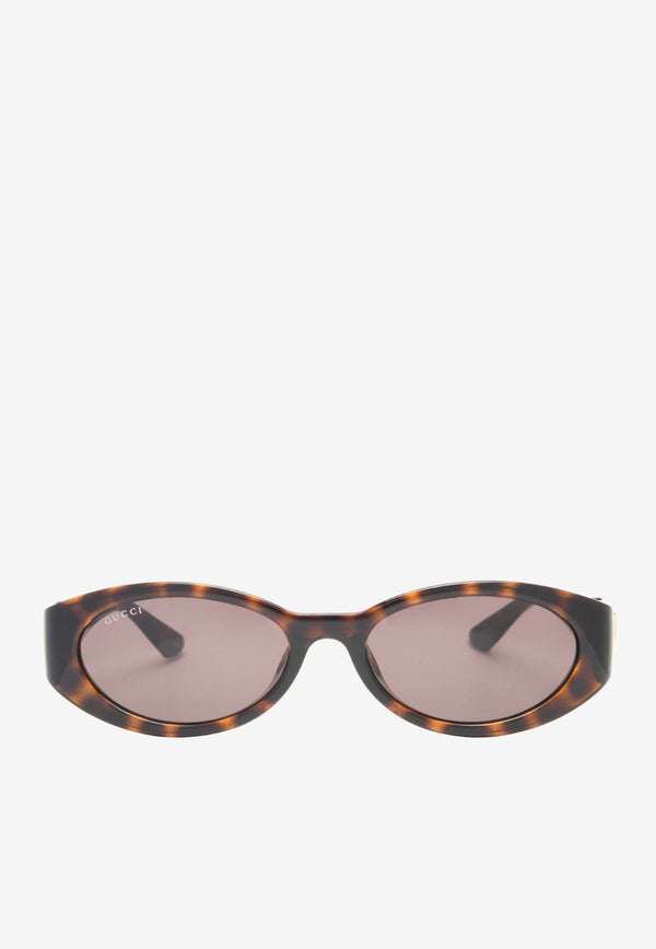 GG Logo Oval-Shaped Sunglasses