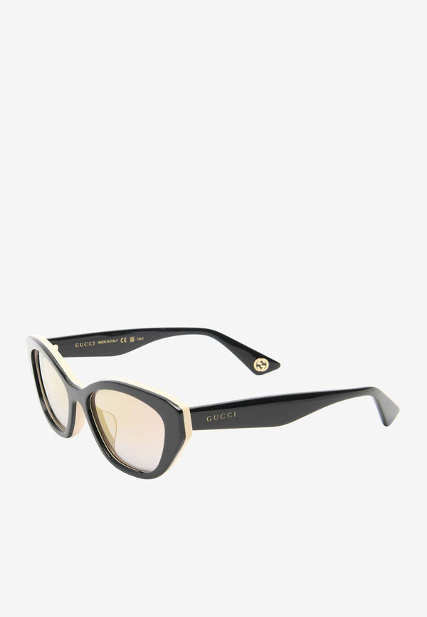 Two-Tone Cat-Eye Sunglasses