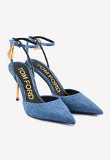 Padlock 85 Pointed Denim Pumps