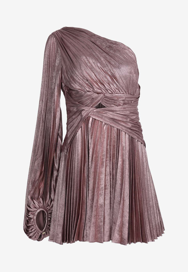 Auroa One-Shoulder Metallic Mini Dress