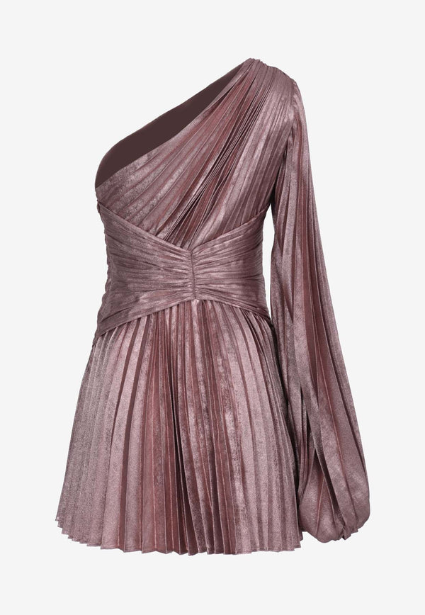Auroa One-Shoulder Metallic Mini Dress