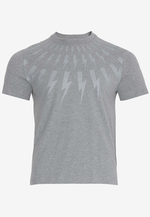 Thunderbolt Print Slim T-shirt