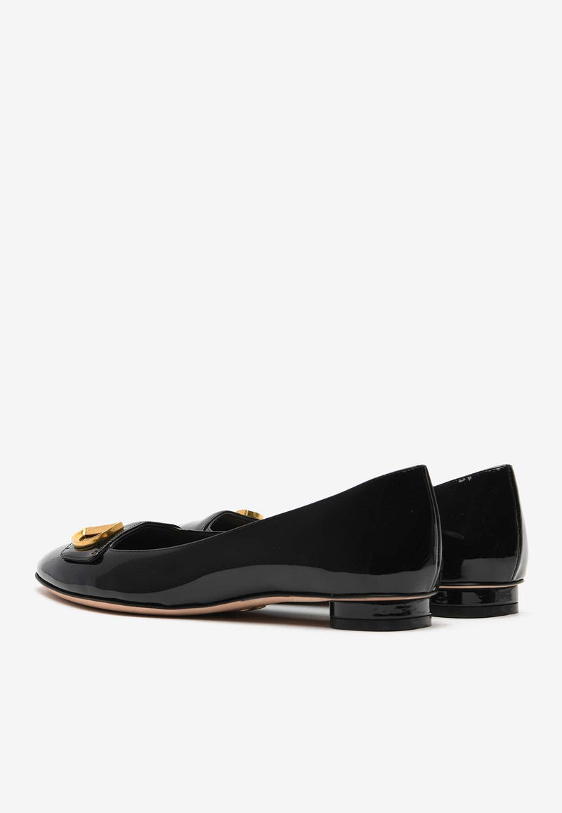 Logo Ballet Flats in Patent Leather