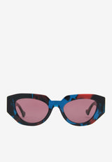 GG Logo Cat-Eye Sunglasses