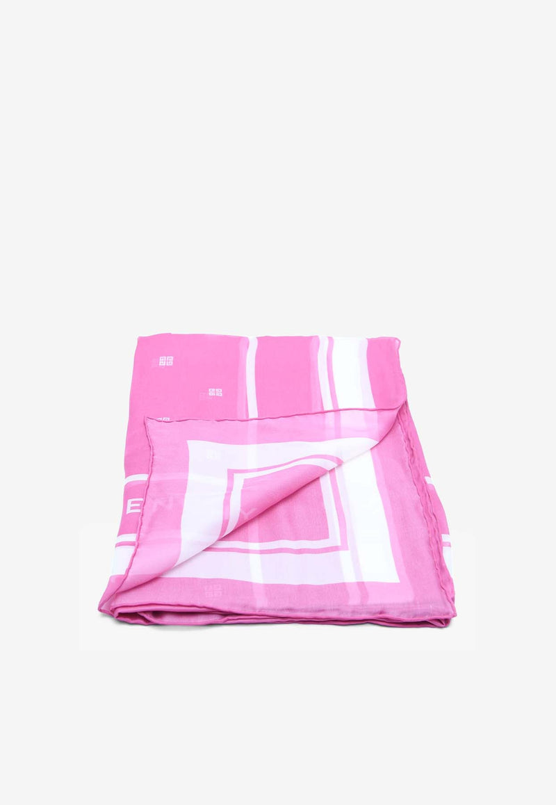 4G Logo Silk Scarf