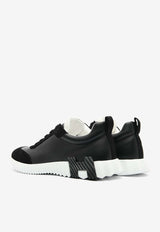 Bouncing Low-Top Sneakers in Black Calfskin and Suede