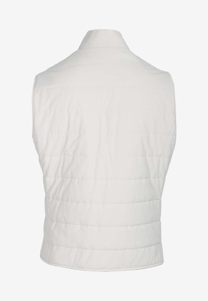 Reversible Cashmere and Nylon Vest