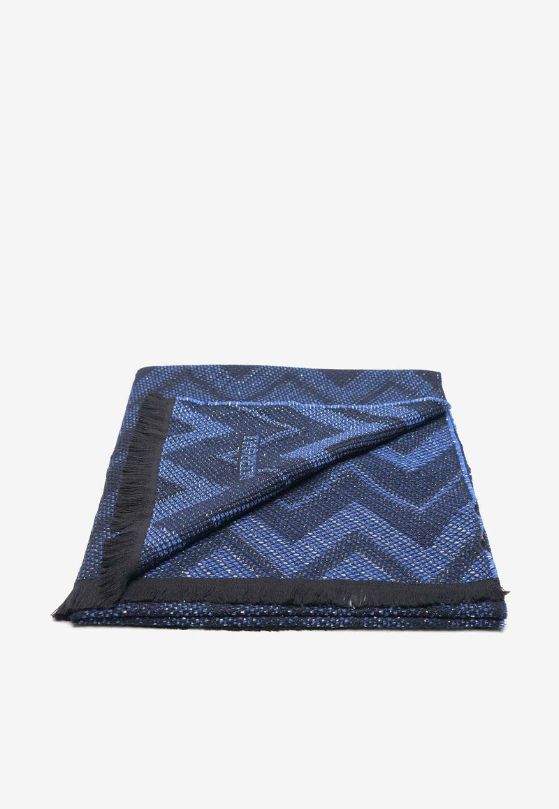 Chevron Wool Knit Scarf