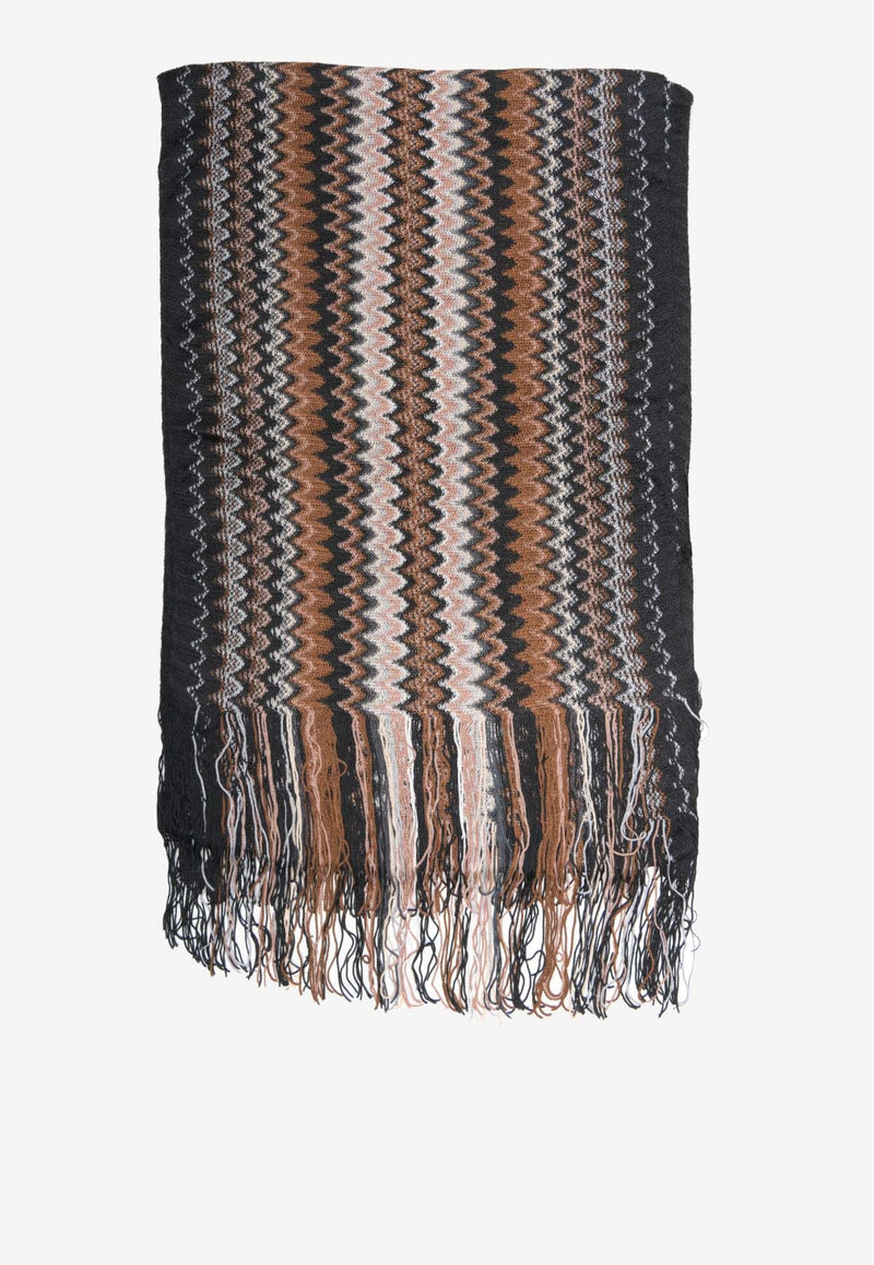 Zig Zag Fringed Scarf