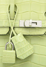 Birkin 25 in Jaune Bourgeon Matte Alligator with Palladium Hardware