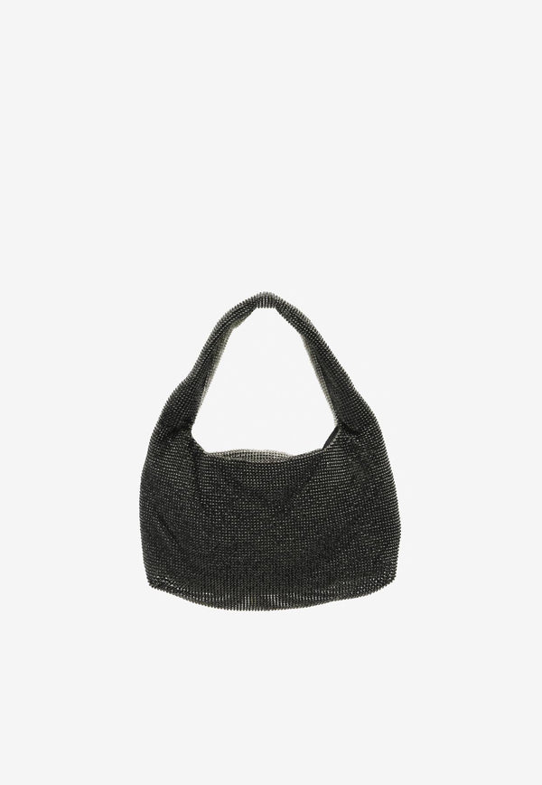 Mini Two-Tone Crystal Mesh Shoulder Bag