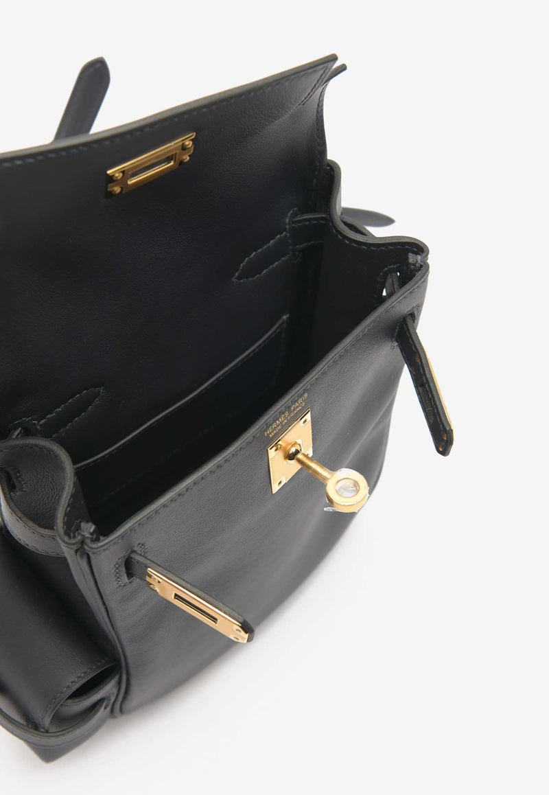 Kelly Jump Backpack in Caban Swift Leather with Gold Hardware