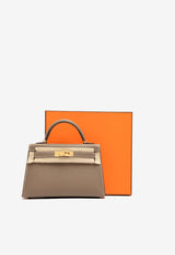 Mini Kelly 20 Sellier in Etoupe Epsom Leather with Gold Hardware