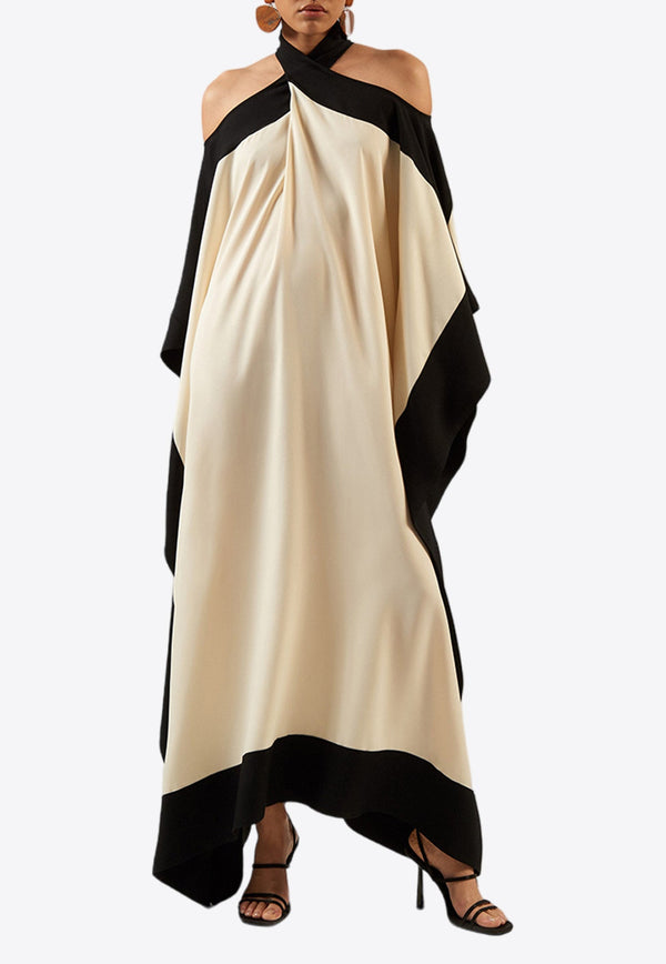 Mambo Corniche Cold-Shoulder Kaftan Dress