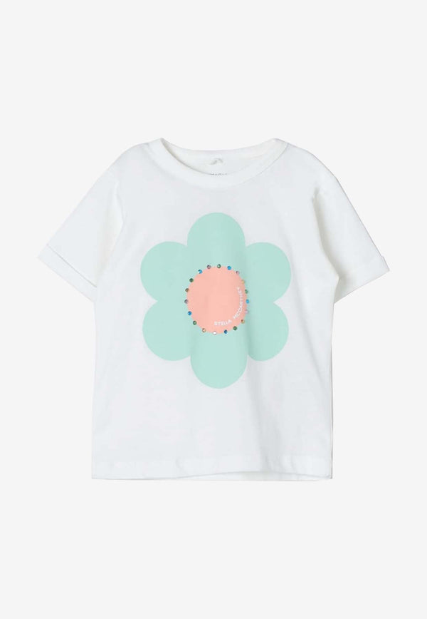 Girls Flower Print T-shirt