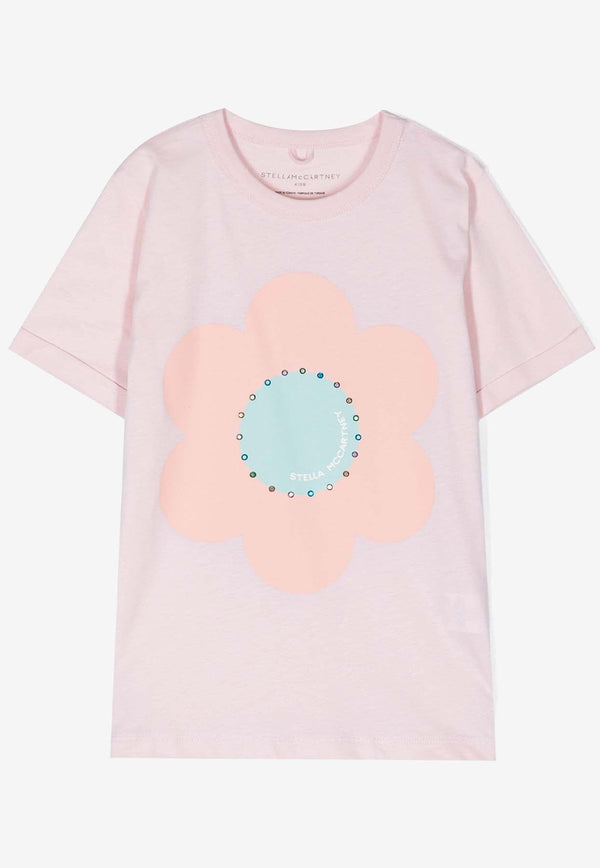Girls Flower Print T-shirt