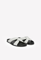 Tresse Bicolour Lambskin Platform Sandals