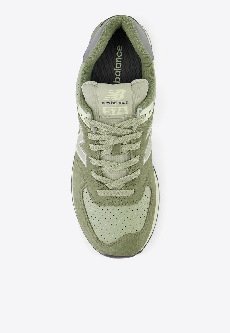 574 Low-Top Sneakers in Deep Olive