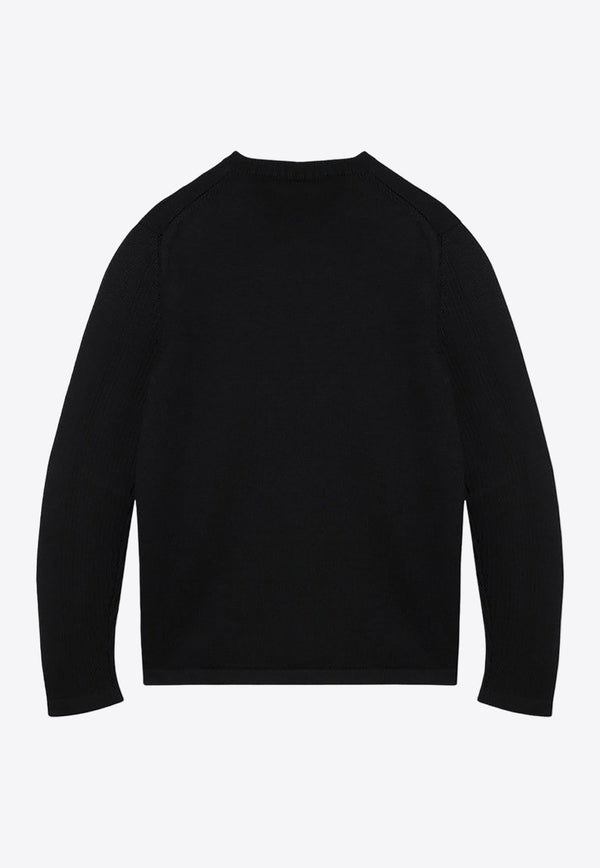 Logo Pocket Knitted Wool Sweater