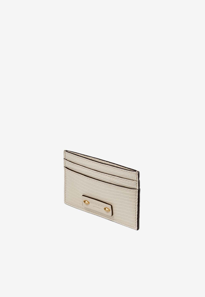 Umika Lizard Print Leather Cardholder