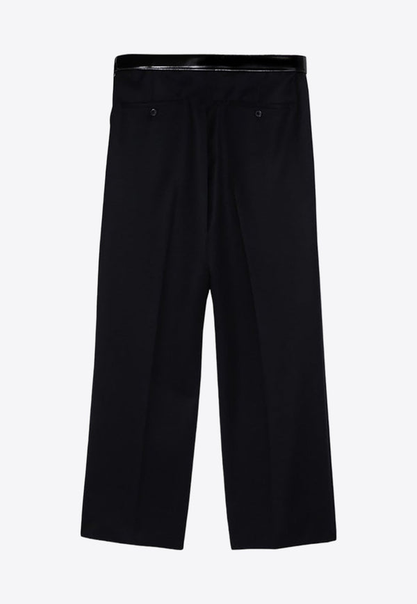 Belted Tailored Wool Pants