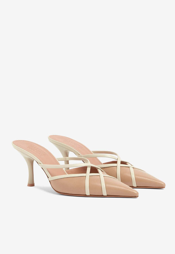 Vera 70 Pointed Mules in Leather