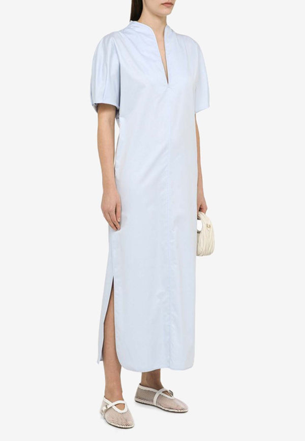 Vic Puffed-Sleeves Midi Dress