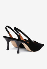 Vilma 70 Velvet Slingback Pumps