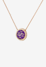 Me Oh Me Sparkly Purple 18K Rose Gold Diamond Necklace