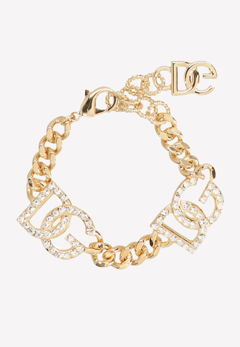 Interlock Logo Crystal-Embellished Bracelet