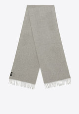 Ambroise Brodée Logo Embroidered Scarf