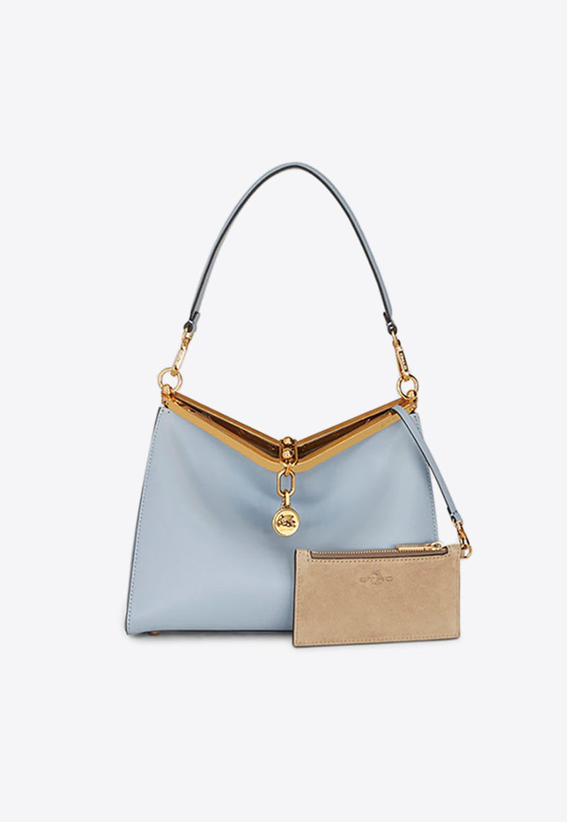 Medium Vela Leather Shoulder Bag