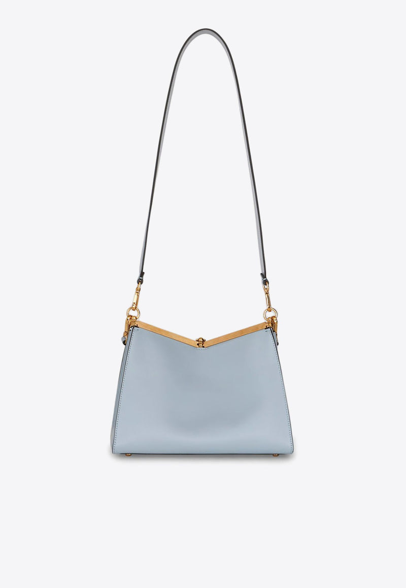 Medium Vela Leather Shoulder Bag