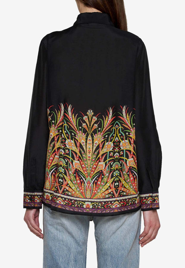 Paisley Print Long-Sleeved Shirt