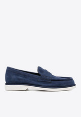 Logo Suede Loafers