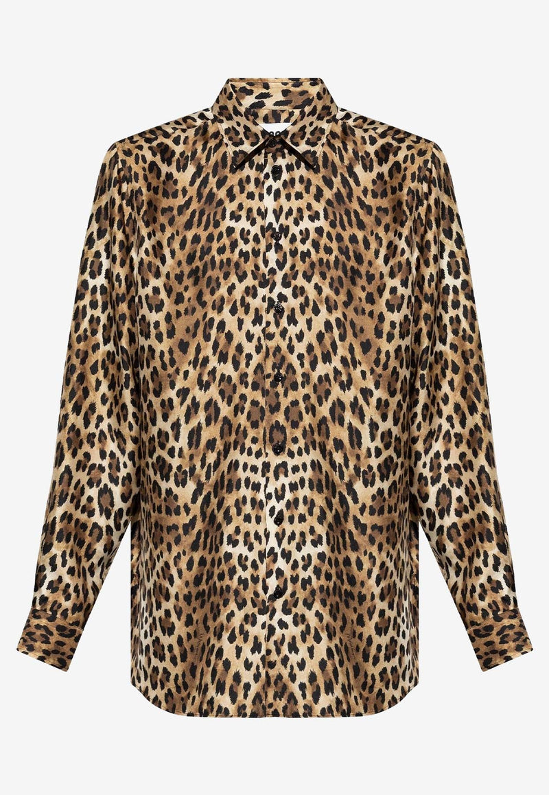 Leopard Print Silk Shirt