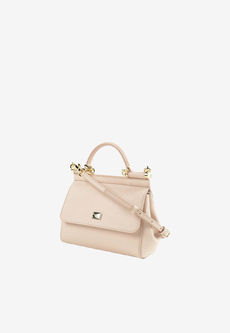 Medium Sicily Top Handle Bag in Dauphine Leather