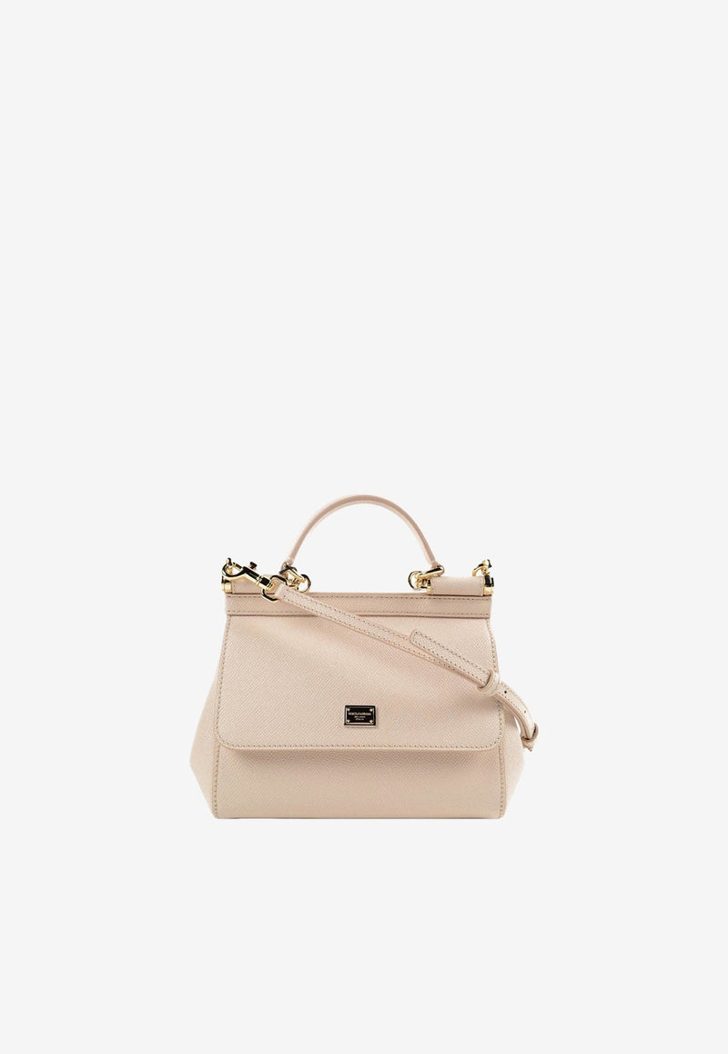 Medium Sicily Top Handle Bag in Dauphine Leather