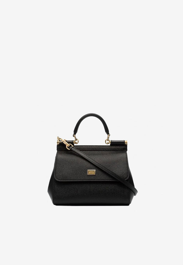 Medium Sicily Top Handle Bag in Dauphine Leather