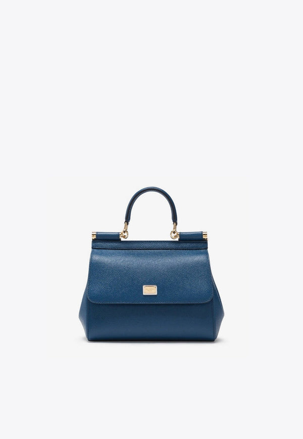 Medium Sicily Top Handle Bag in Dauphine Leather