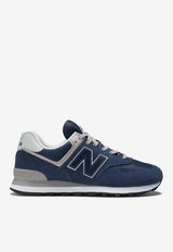 574 Core Low-Top Sneakers in Navy with White