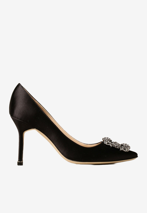 Hangisi 90 Satin Pumps with FMC Crystal Buckle
