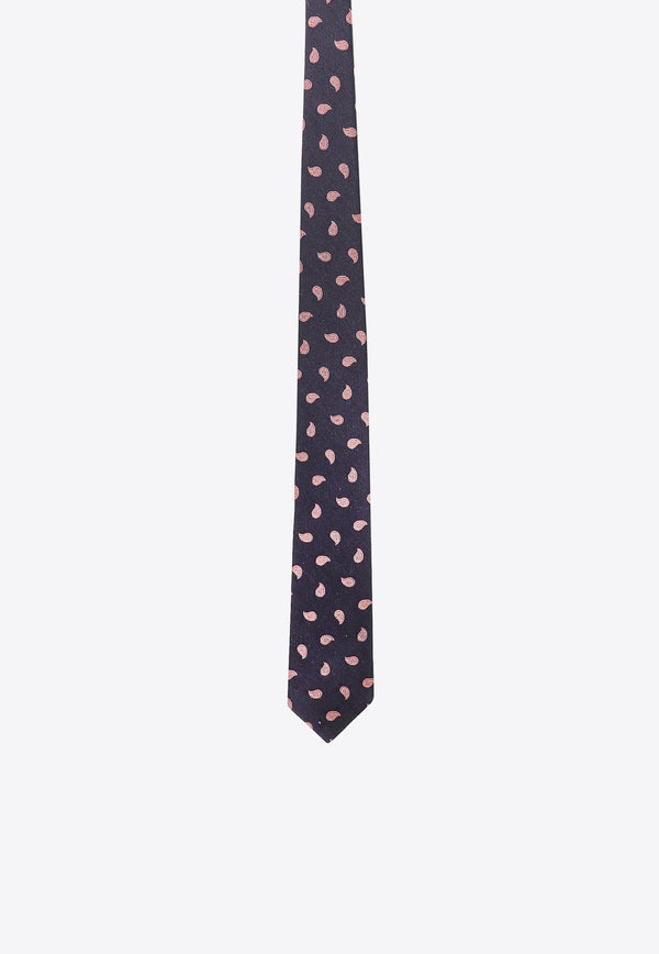 Paisley-Pattern Wool-Blend Tie