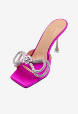 Double Bow 100 Satin Mules