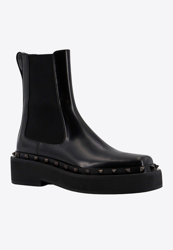 Rockstud M-way Leather Ankle Boots