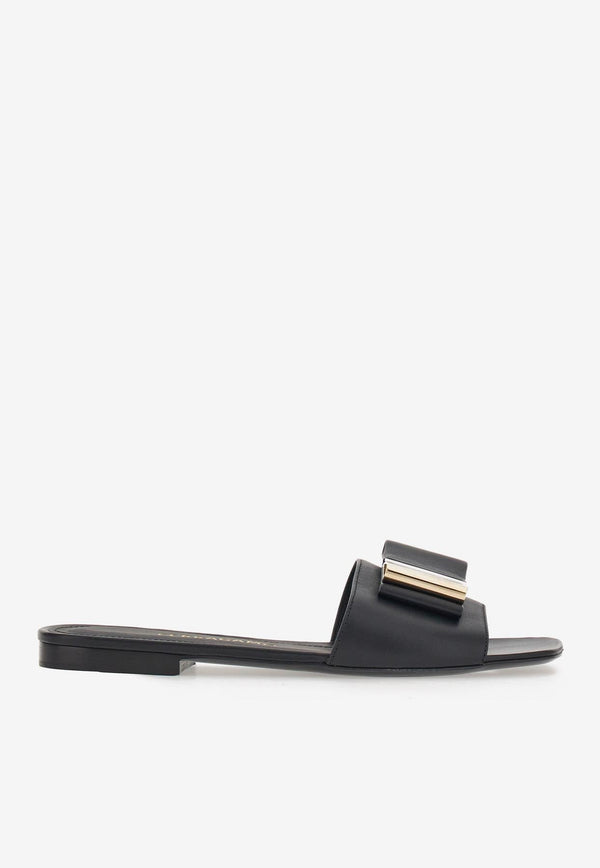 Lyana Double-Bow Flat Sandals