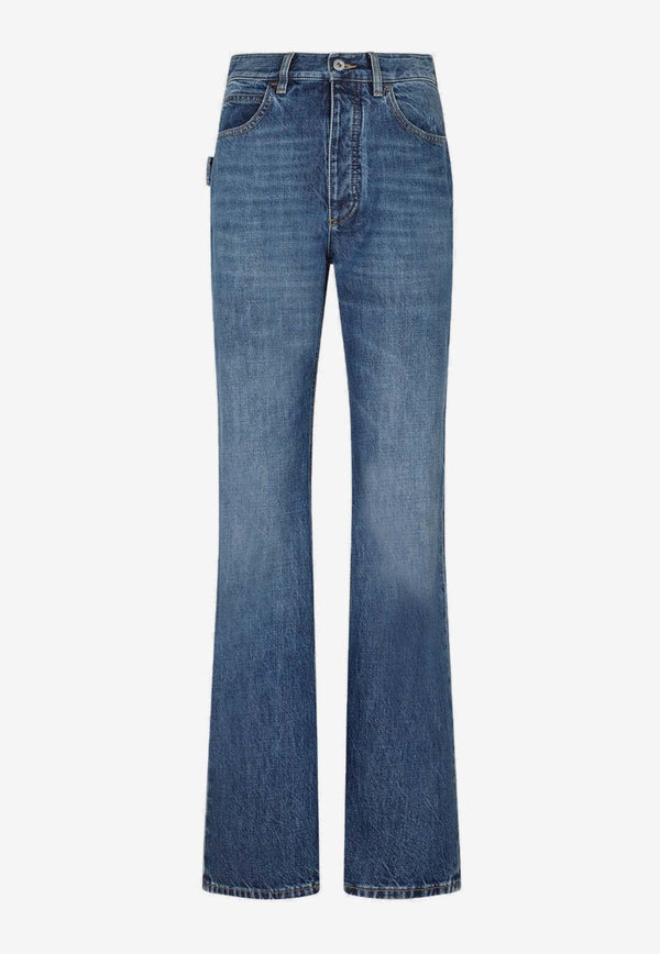 High-Rise Waist Straight Jeans